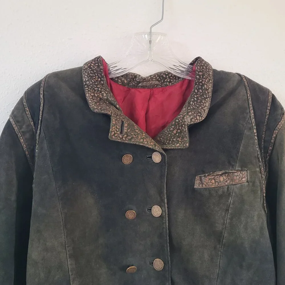 Vintage Zeiler Fritz Lichtenauer Traditional German Oktoberfest Suede‎ Outfit M